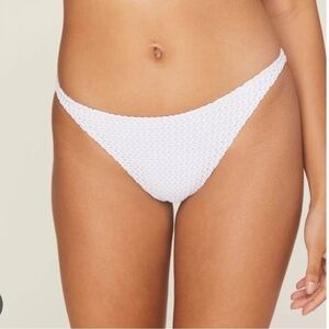 NWT Andie Swim Demi Moore Tropez Bottom Swim Bikini Separate Crochet White Sz M